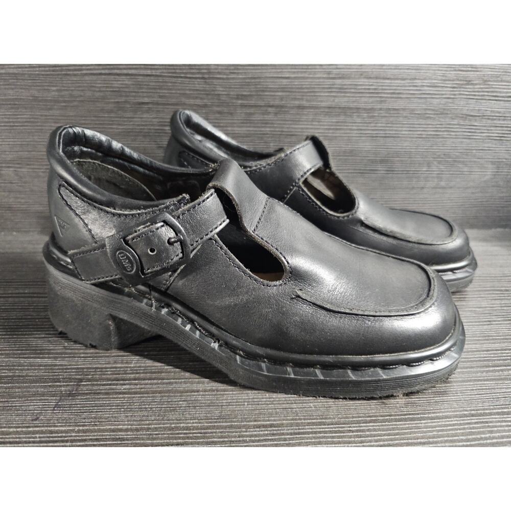Vintage Dr Martens Mary Jane T-Strap All Black Womens Sz 6 US - 4 UK 9265 AW004